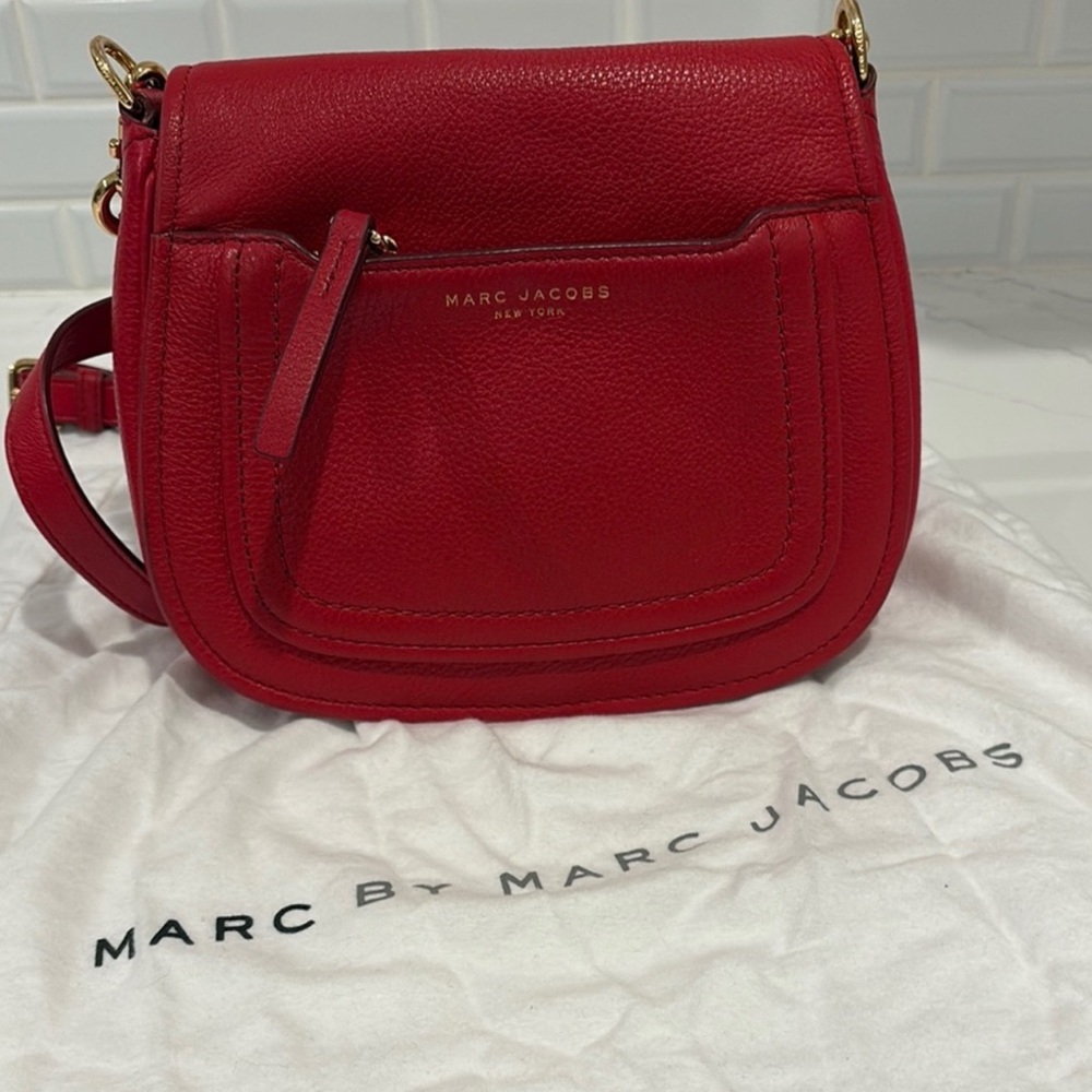 Marc Jacobs Red Leather Crossbody Bag